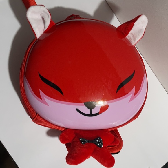 NWT BACKPACK CHILDREN SCHOOL BAG UNISEX FOX BABY RED. 9’x3’x10’in. - Picture 12 of 17